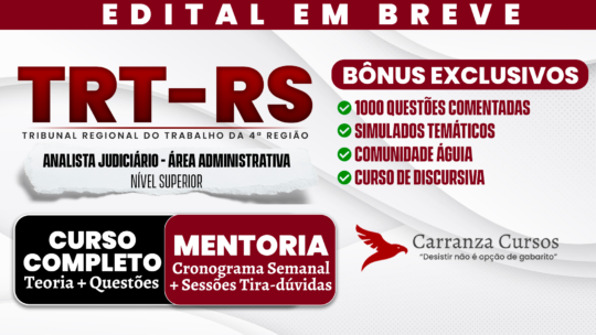 TRT RS - Curso Completo - Analista Judiciário Área Administrativa