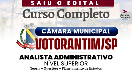 Câmara de Votorantim - Curso Completo - Analista Administrativo