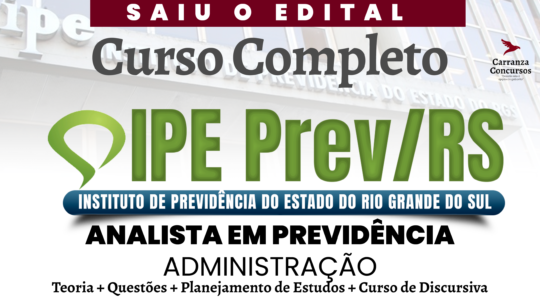 IPE Prev/RS - Curso Completo - Analista em Previdência Administração