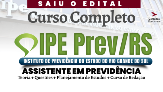 IPE Prev/RS - Curso Completo - Assistente em Previdência