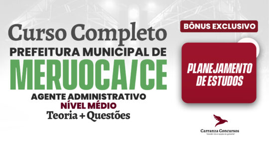 Prefeitura de Meruoca (CE) - Curso Completo - Agente Administrativo