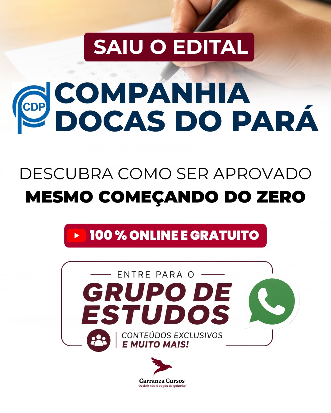 Saiu o edital Companhia Docas do Pará (CDP) — Carranza Cursos