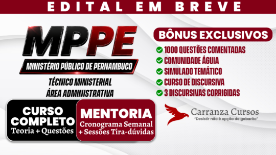 MPPE - Curso Completo - Técnico Ministerial, área administrativa