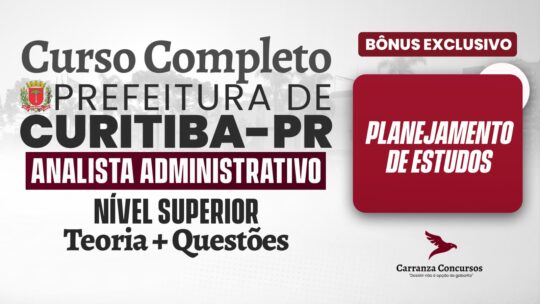 Prefeitura Curitiba (PR) - Curso Completo - Analista Administrativo